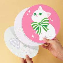 Cargar imagen en el visor de la galería, Mini Serie Pintar por Números - discos de Ø20cm (6 piezas) - Lazos y gatos
