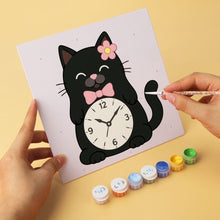 Cargar imagen en el visor de la galería, Mini Serie Pintar por Números 20x20cm (6 piezas) - Gatos tic tac
