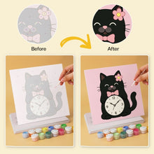 Cargar imagen en el visor de la galería, Mini Serie Pintar por Números 20x20cm (6 piezas) - Gatos tic tac