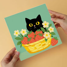 Cargar imagen en el visor de la galería, Mini Serie Pintar por Números 20x20cm (6 piezas) - Gato y frutas coloridas