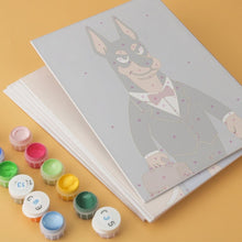 Cargar imagen en el visor de la galería, Mini Serie Pintar por Números 15x20cm (6 piezas) - Perros elegantes