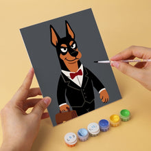 Cargar imagen en el visor de la galería, Mini Serie Pintar por Números 15x20cm (6 piezas) - Perros elegantes