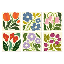Cargar imagen en el visor de la galería, Mini Serie Pintar por Números 20x20cm (6 piezas) - Estampado floral vintage Figured'Art