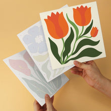 Cargar imagen en el visor de la galería, Mini Serie Pintar por Números 20x20cm (6 piezas) - Estampado floral vintage