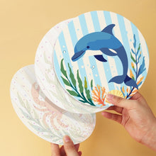 Cargar imagen en el visor de la galería, Mini Serie Pintar por Números - discos de Ø20cm (6 piezas) - Vida marina