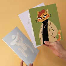 Cargar imagen en el visor de la galería, Mini Serie Pintar por Números 15x20cm (6 piezas) - Gatos elegantes