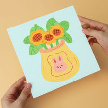 Cargar imagen en el visor de la galería, Mini Serie Pintar por Números 20x20cm (6 piezas) - Rincón de plantas colorido