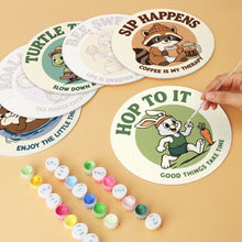 Cargar imagen en el visor de la galería, Mini Serie Pintar por Números - discos de Ø20cm (6 piezas) - Pequeñas almas felices