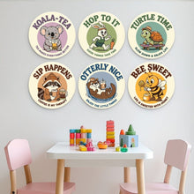 Cargar imagen en el visor de la galería, Mini Serie Pintar por Números - discos de Ø20cm (6 piezas) - Pequeñas almas felices