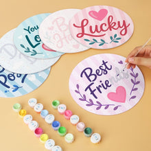 Cargar imagen en el visor de la galería, Mini Serie Pintar por Números - discos de Ø20cm (6 piezas) - Corazones delicados
