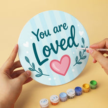 Cargar imagen en el visor de la galería, Mini Serie Pintar por Números - discos de Ø20cm (6 piezas) - Corazones delicados