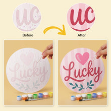 Cargar imagen en el visor de la galería, Mini Serie Pintar por Números - discos de Ø20cm (6 piezas) - Corazones delicados