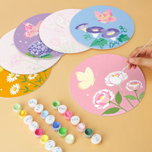 Cargar imagen en el visor de la galería, Mini Serie Pintar por Números - discos de Ø20cm (6 piezas) - Mariposas pastel 2