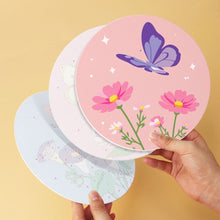 Cargar imagen en el visor de la galería, Mini Serie Pintar por Números - discos de Ø20cm (6 piezas) - Mariposas pastel 2