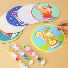 Cargar imagen en el visor de la galería, Mini Serie Pintar por Números - discos de Ø20cm (6 piezas) - Elixires al atardecer