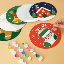 Cargar imagen en el visor de la galería, Mini Serie Pintar por Números - discos de Ø20cm (6 piezas) - Susurros de Navidad
