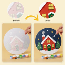 Cargar imagen en el visor de la galería, Mini Serie Pintar por Números - discos de Ø20cm (6 piezas) - Susurros de Navidad