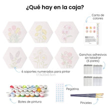 Cargar imagen en el visor de la galería, Mini Serie Pintar por Números - Hexágonos (6 piezas) - Naturaleza y gracia