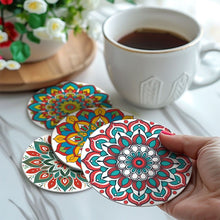 Cargar imagen en el visor de la galería, Pintar por números Posavasos 10cm (6 piezas) - Mandala Colorido