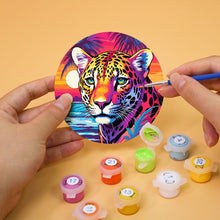 Cargar imagen en el visor de la galería, Pintar por números Posavasos 10cm (6 piezas) - Fauna Pop Art