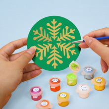 Cargar imagen en el visor de la galería, Pintar por números Posavasos 15cm (4 piezas) - Copo de Nieve