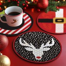 Cargar imagen en el visor de la galería, Pintar por números Posavasos 15cm (4 piezas) - Regalo de Navidad Creativo