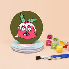 Cargar imagen en el visor de la galería, Pintar por números Posavasos 15cm (4 piezas) - Regalo de Navidad Creativo 1