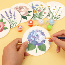 Cargar imagen en el visor de la galería, Pintar por números Posavasos 10cm (6 piezas) - Ramo Pastel