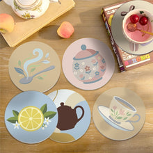Cargar imagen en el visor de la galería, Pintar por números Posavasos 10cm (6 piezas) - Hora del Té