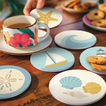 Cargar imagen en el visor de la galería, Pintar por números Posavasos 10cm (6 piezas) - Brisa Marina