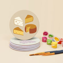 Cargar imagen en el visor de la galería, Pintar por números Posavasos 10cm (6 piezas) - Aperitivo Mediterráneo