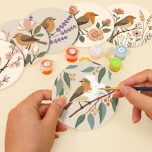 Cargar imagen en el visor de la galería, Pintar por números Posavasos 10cm (6 piezas) - Primavera Suave