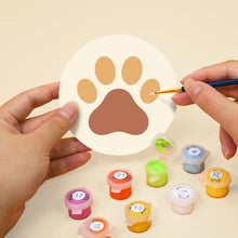 Cargar imagen en el visor de la galería, Pintar por números Posavasos 10cm (6 piezas) - Mundo de Cachorros
