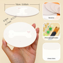 Cargar imagen en el visor de la galería, Pintar por números Posavasos 10cm (6 piezas) - Mundo de Cachorros
