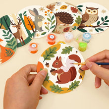 Cargar imagen en el visor de la galería, Pintar por números Posavasos 10cm (6 piezas) - Amigos del Bosque