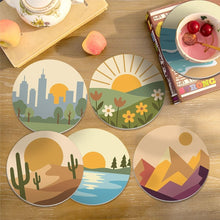 Cargar imagen en el visor de la galería, Pintar por números Posavasos 10cm (6 piezas) - Horizontes Naturales