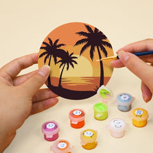 Cargar imagen en el visor de la galería, Pintar por números Posavasos 10cm (6 piezas) - Horizontes al Atardecer