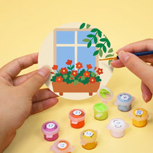 Cargar imagen en el visor de la galería, Pintar por números Posavasos 10cm (6 piezas) - Ventanas Encantadas