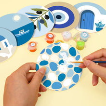 Cargar imagen en el visor de la galería, Pintar por números Posavasos 10cm (6 piezas) - Verano en Grecia