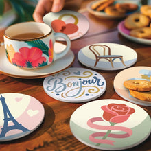 Cargar imagen en el visor de la galería, Pintar por números Posavasos 10cm (6 piezas) - Bonjour París