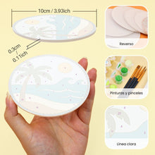 Cargar imagen en el visor de la galería, Pintar por números Posavasos 10cm (6 piezas) - Horizontes Encantados