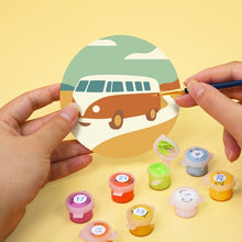 Cargar imagen en el visor de la galería, Pintar por números Posavasos 10cm (6 piezas) - Viaje por el Desierto