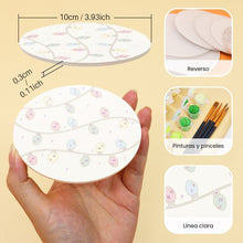 Cargar imagen en el visor de la galería, Pintar por números Posavasos 10cm (6 piezas) - Magia navideña
