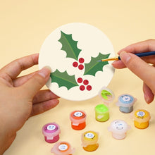 Cargar imagen en el visor de la galería, Pintar por números Posavasos 10cm (6 piezas) - Follaje festivo