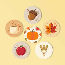 Cargar imagen en el visor de la galería, Pintar por números Posavasos 10cm (6 piezas) - Otoño acogedor Figured'Art