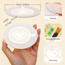 Cargar imagen en el visor de la galería, Pintar por números Posavasos 10cm (6 piezas) - Pausa para café