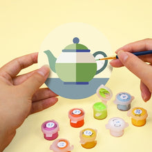 Cargar imagen en el visor de la galería, Pintar por números Posavasos 10cm (6 piezas) - Infusión de hierbas