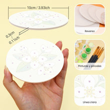 Cargar imagen en el visor de la galería, Pintar por números Posavasos 10cm (6 piezas) - Infusión de hierbas