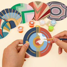 Cargar imagen en el visor de la galería, Pintar por números Posavasos 10cm (6 piezas) - Armonía Art déco