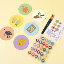 Cargar imagen en el visor de la galería, Pintar por números Posavasos 10cm (6 piezas) - Esenciales de jardín